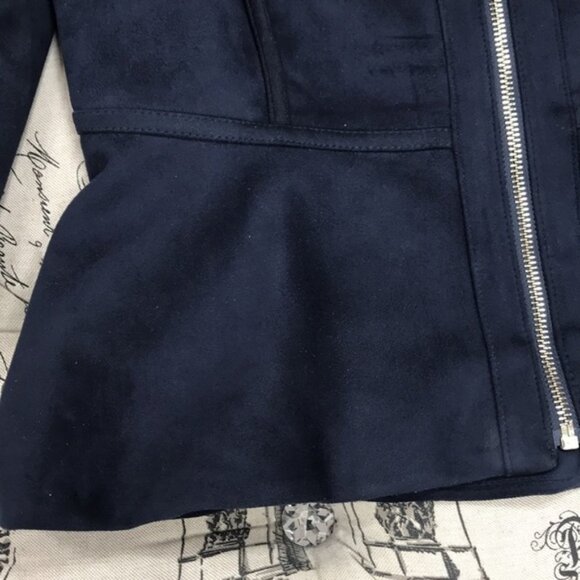 Dkny Faux-Suede Zip-Front Peplum Jacket - Picture 8 of 8